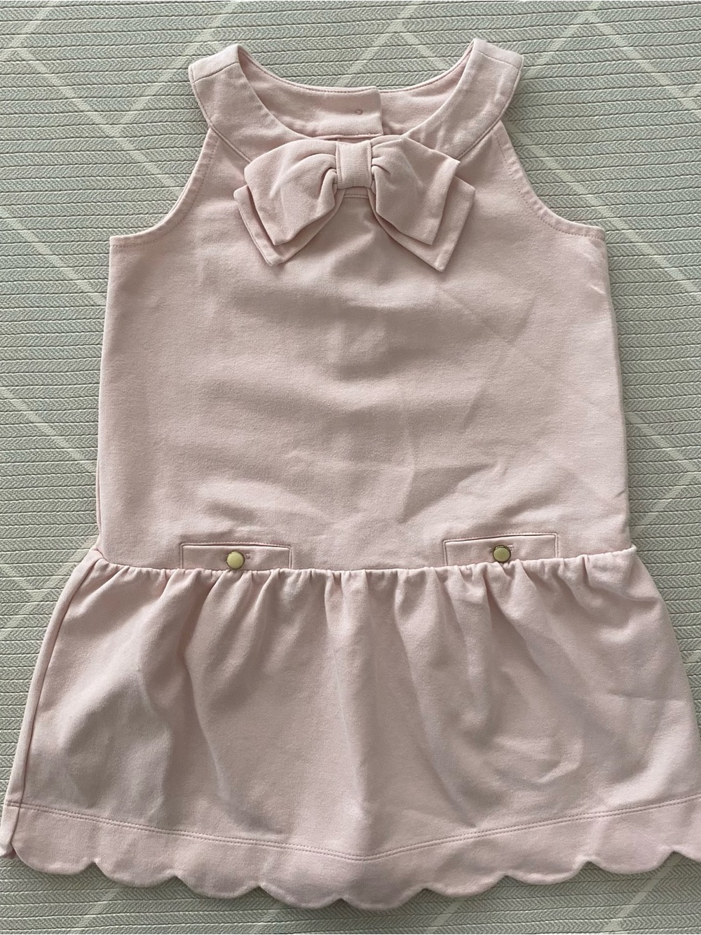 Janie and Jack Baby Pink Scalloped Ponte Dress Girl’s Size 4